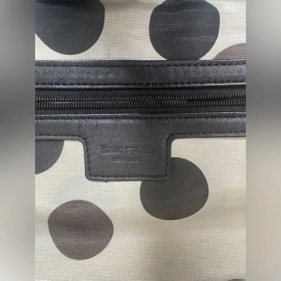 Kate Spade New York Top Handle black leather Bag Turn-Lock Closure at Top - Picture 12 of 16